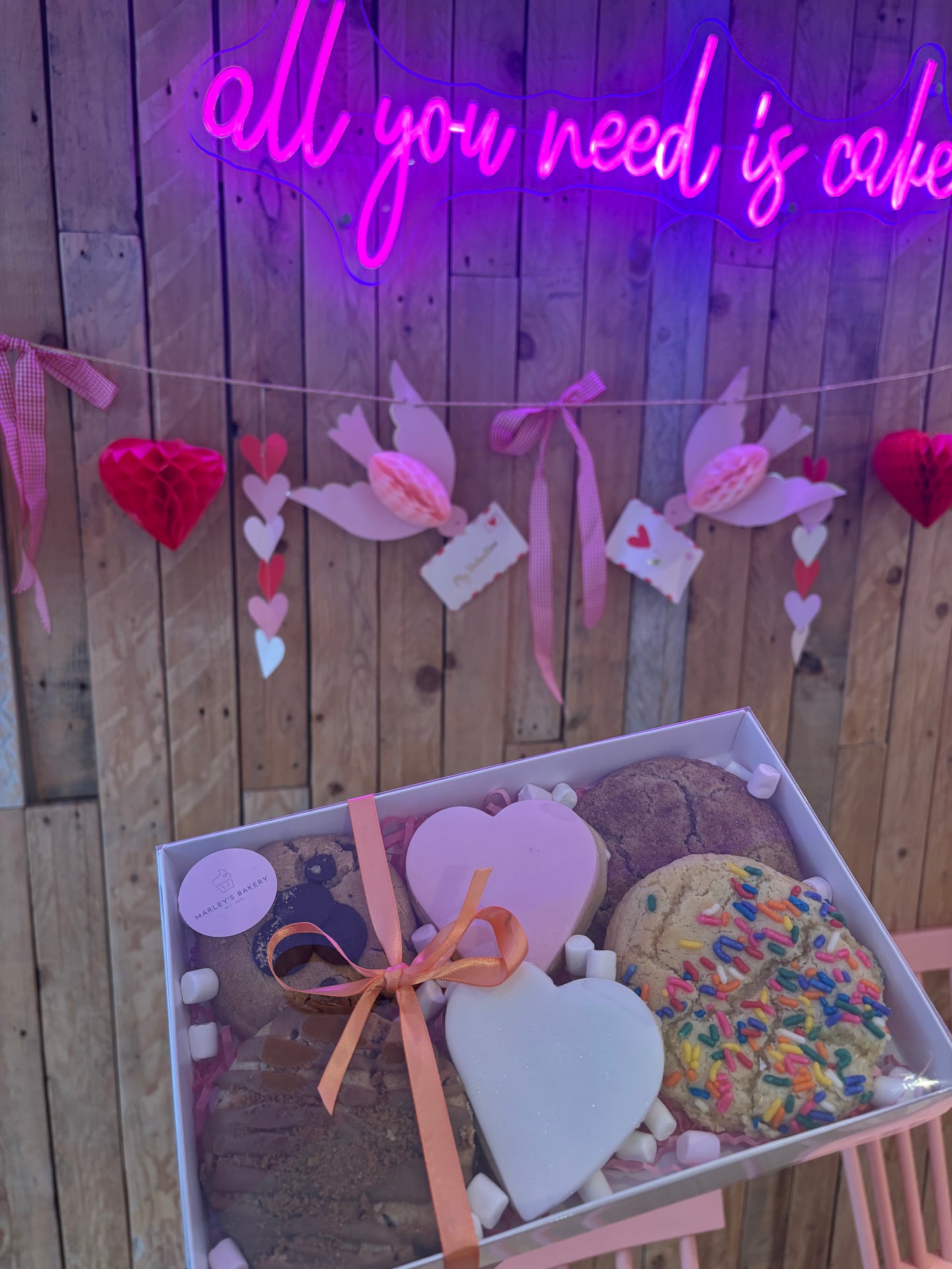 Cookie box selection of six assorted handmade cookies, gift ready presentation